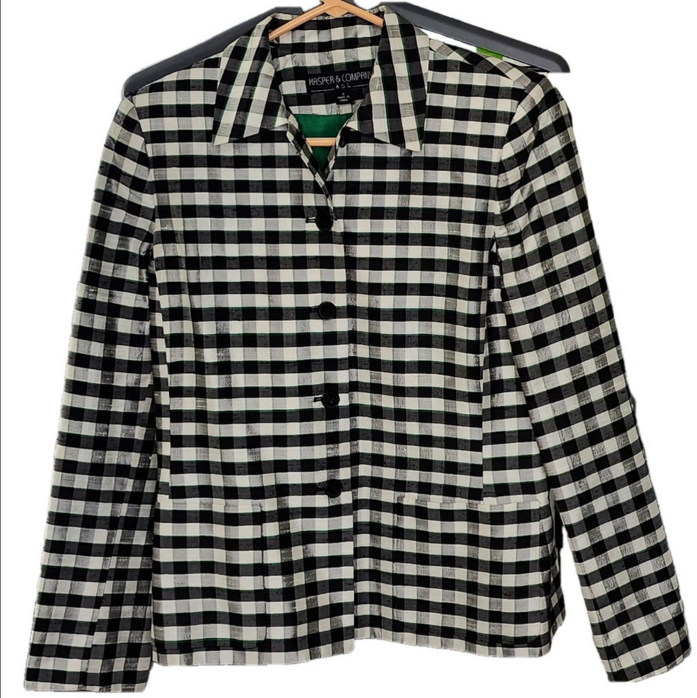 KASPER A.S.L. CHECKER JACKET